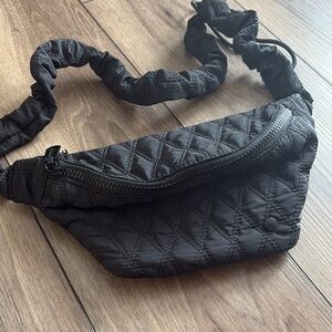 Steve Madden Black Quilted Belt Bag